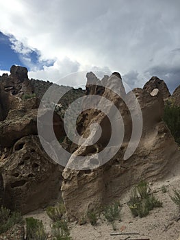 Bandalier national monument desert rock photo