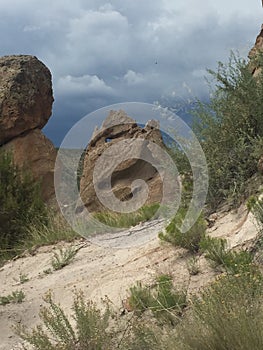 Bandalier national monument desert rock photo
