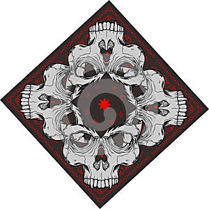 Bandana with skull - Vector photo