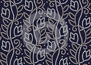 Bandanna pattern on navy blue background