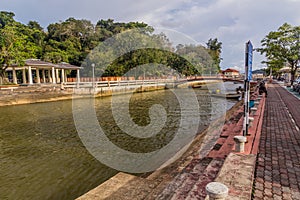 BANDAR SERI BEGAWAN, BRUNEI - FEBRUARY 26, 2018: Kianggeh River in Bandar Seri Begawan, Brun