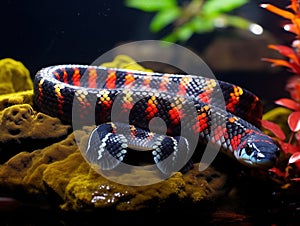 Banded Sea Snake  Made With Generative AI illustration