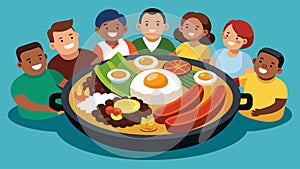 The bandeja paisa serves as a symbol of unity and togetherness as multiple generations gather around the table to enjoy photo