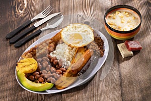 Bandeja paisa, typical Colombian main dish - Gastronomy of Antioquia