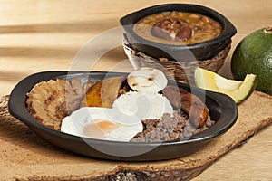 Bandeja paisa, a typical dish in the AntioqueÃÂ±a region of Colombia photo