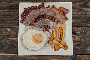 Bandeja paisa, typical dish at the Antioquia Medellin region of Colombia photo