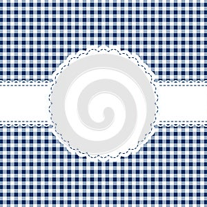 Banderole on checkered pattern