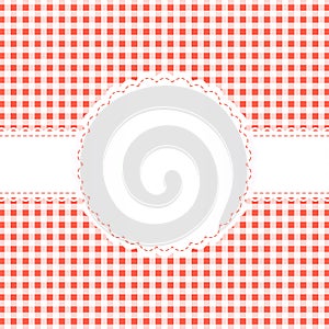 Banderole on checkered pattern