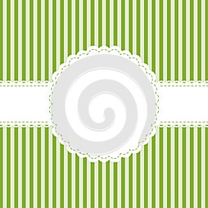 Banderole on lined pattern