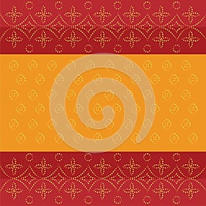 Bandhani bandhej traditional Indian pattern dotted design red orange background