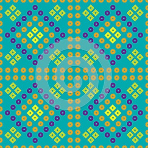 Indian Bandhani pattern background, seamless decorative geometric patoda Bandana