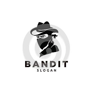 The bandit with Bandana Scarf Mask illustration