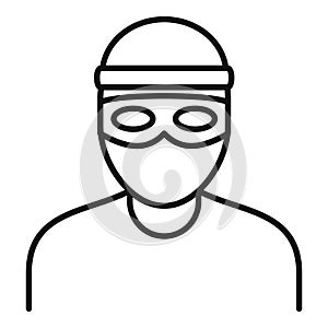 Bandit icon, outline style