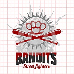 Bandits and hooligans - emblem of criminal