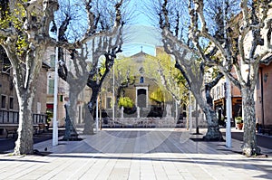 Bandol village square, south france