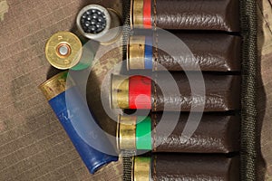 Bandoleer bag, hunting ammunition