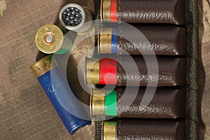 Bandoleer bag, hunting ammunition