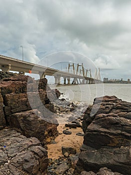 Bandra-Worli Sea Link View From Worli Koliwada Jetty In Mumbai