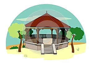 Bandstand in the landscape