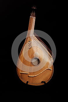 Bandura on black background