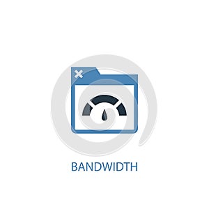 Bandwidth concept 2 colored icon. Simple