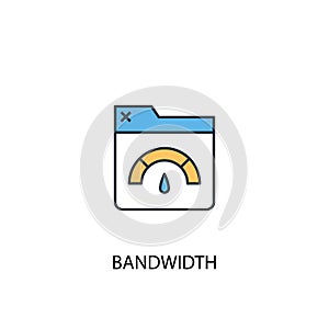 Bandwidth concept 2 colored line icon