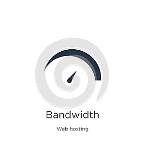 Bandwidth icon vector. Trendy flat bandwidth icon from web hosting collection isolated on white background. Vector illustration