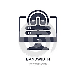 bandwidth icon on white background. Simple element illustration from Web hosting concept