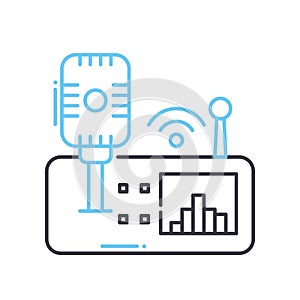 bandwidth line icon, outline symbol, vector illustration, concept sign