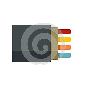 Bandwidth optical fiber icon flat isolated vector