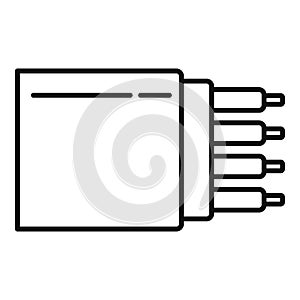 Bandwidth optical fiber icon, outline style