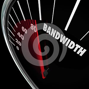 Bandwidth Speedometer Limited Resources Traffic Communication