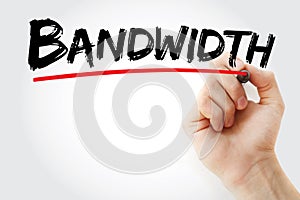 Bandwidth text with marker