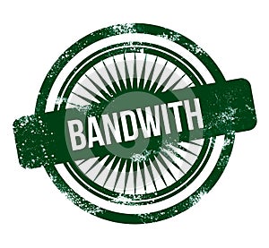 Bandwith - green grunge stamp