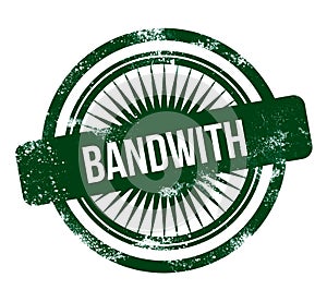 Bandwith - green grunge stamp photo