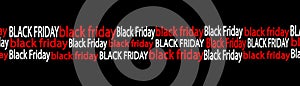 Baner with text black friday. Vector illustration.