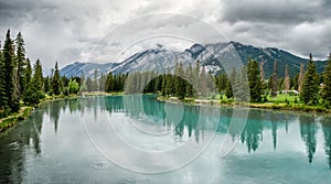 BANFF, ALBERTA/CANADA - AUGUST 8 : Bow River at Banff on August