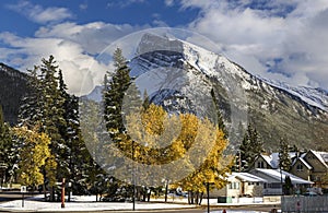 Banff Alberta and Snowy Mountain Rundle