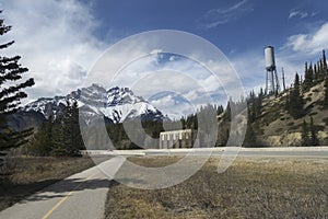 Banff Legacy Great Cycling Trail Trans-Canada Highway Landscape Canadian Rocky Mountains