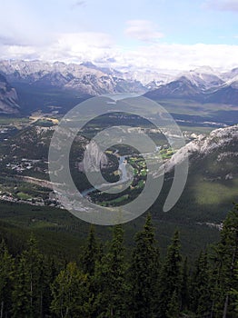 Banff Mountain Top View