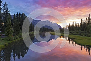 Banff National Park Rocky Mountain Sunset