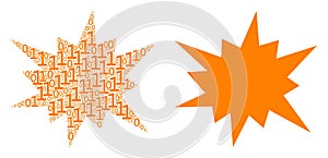 Bang Collage of Binary Digits