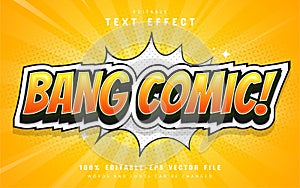 Bang comic text effect editable