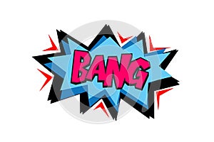 Bang comic text symbol sign cartoon pop art retro. Illustration design