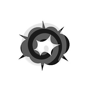 Bang icon. flash and explosion symbol. isolated vector image