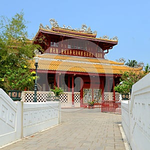 Bang-Pa-In palace in Ayudhaya, Thailand.