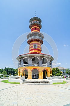 Bang Pa-In Royal Palace, also known as the Summer Palace, HO WITHUN THASANA is a view tower was built