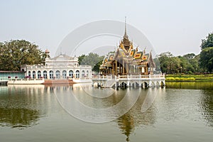 Within Bang Pa-In Royal Palace or the Summer Palace that is a palace complex formerly used by the Thai kings in Ayutthaya Province