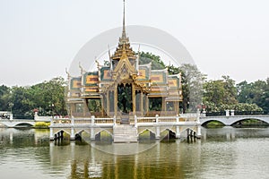 Within Bang Pa-In Royal Palace or the Summer Palace that is a palace complex formerly used by the Thai kings in Ayutthaya Province