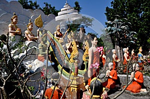 Bang Saen, Thailand: Sculpted Figures at Wat Saen Suk photo